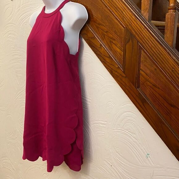 ALC Scallop Trim Keyhole Back Halter Dress 6 - Picture 6 of 10